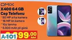 OMİX X400 64 GB CEP TELEFONU OMİX X400 64 GB CEP TELEFONU